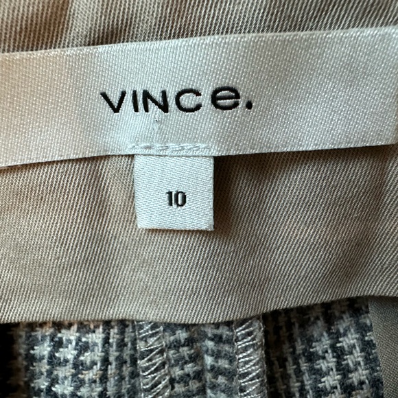 Vince plaid Italian wool-blend high rise trouser (10, heritage grey) - Picture 8 of 12